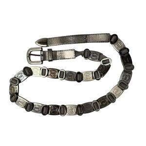 Suzi Roher Belt Womens Medium Plus Silver Metallic Metal Chain Naturalist Life